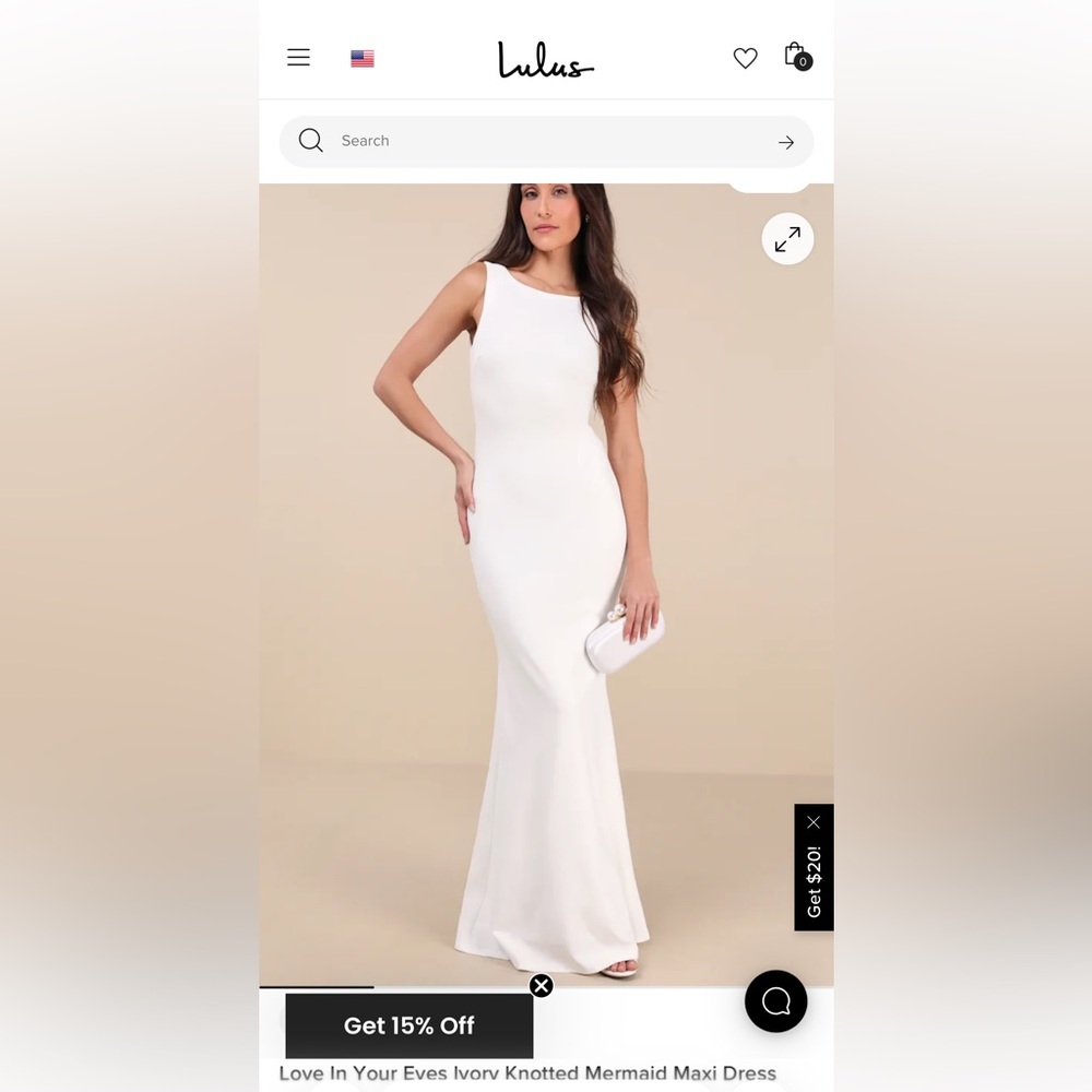 Love In Your Eyes ivory knotted mermaid Maxi Dress